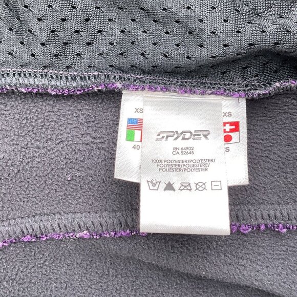 Spyder Jacket Women XSmall Purple Full Zip Heavy Knit Racing Moto Classic - Picture 6 of 13